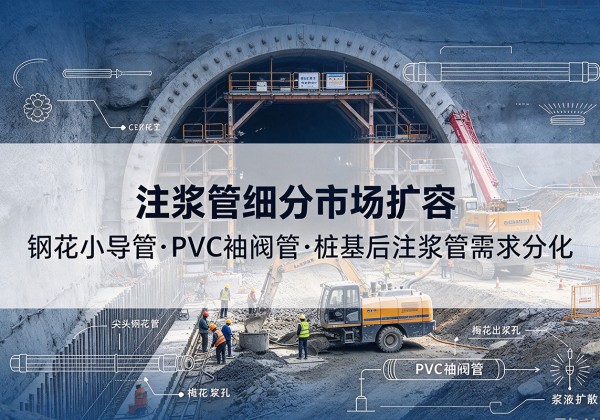 安泽注浆管细分市场扩容，隧道钢花小导管、PVC 袖阀管、桩基后注浆管需求分化